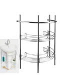 Bathroom Under Basin Sink Pedestal Storage Shelf Shelves Unit Organizer Chrome. Fixed Price $29.87.