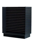 Black Wood Floor Standing H-unit Slatwall Display. Fixed Price $165.00.