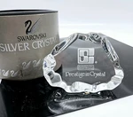 Swarovski Silver Prestige Plaque Crystal Store Display Iceberg 4" In Box Coa. Fixed Price $149.95.