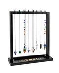 Ceiner Black Pendulum Crystal Display Holder, Wood Witch Rock Stone Stand, Moon. Fixed Price $17.99.