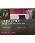 8" X 16" Rectangular Floating Glass Shelf Kit With Easy Installation Brackets. Fixed Price $24.99.