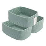 Small Woven Storage Baskets 12X8X5 Inch Decorative Rope Bins Organizing Green. Fixed Price $37.39.