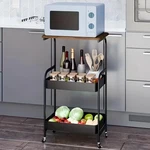 3 Tier Metal Rolling Kitchen Cart Mobile Storage Shelf Pantry Organizer Rack. Fixed Price $26.99.