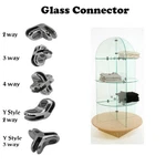 Glass Shelf Cube Connector Joiner Holder Clip Used 3/16" Tempered. Fixed Price $22.99.