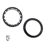 #720B - 1/24 Drag Slot Tire Black Bead Locks .560" Id Fit Rear Wheel Hubs. Fixed Price $13.00.