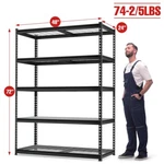 Workpro 5-TIERS Metal Storage Shelving Unit 48" WX24" DX72" Rack Shelf. Fixed Price $159.99.