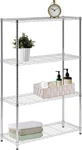 Adjustable 4 Shelves Heavy Duty Steel Rack -chrome. Fixed Price $117.99.