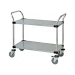 Quantum Food Service 48X18X37-1/2 Utility Cart W/ Galvanized Solid Shelves. Fixed Price $467.51.