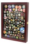 Large 19 14 Pin Display Case Medal Shadow Box With - Cherry Finish. Fixed Price $87.09.