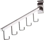Set Of 24 Wire Grid Chrome J-hooks Waterfall Faceout Standard Gondolla. Fixed Price $87.95.