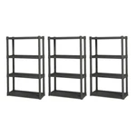 Sterilite Plastic Shelf Storage Organizing Unit With 4 Shelves, Gray, 3 Pack. Fixed Price $164.99.