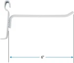 6" Wire Slat Hooks Pegs Gridwall Panel 100 White 6MM Metal Retail Display. Fixed Price $50.95.