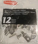 Rubbermaid 1/4" Nickel Shelf Supports, 12 Pcs., #4C26 Usa Made. Fixed Price $5.90.