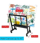 Display Print Rack: Artist Storage With Castors For Canvas Black. Fixed Price $75.99.