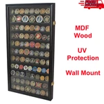 Displaygifts Military Challenge Coin Case Poker Chip Holder Wall Cabinet. Fixed Price $93.69.