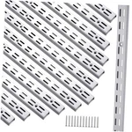 12 Pack Dual Track Upright Wall Shelving System Shelf Bracket 47 Inch Silver. Fixed Price $94.34.