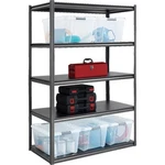 Gorilla 5-SHELF Heavy Duty Z-beam Steel Shelving Unit, 48"W X 24"D 72"H, Black. Fixed Price $254.99.
