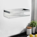 Stainless Steel Shelf Wall Mount Bath Shelving Kitchen Seasoning Can. Fixed Price $21.68.
