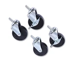 Alera Casters For Wire Shelving, Grip Ring Stem, 3" Wheel, 4/SET (2 Locking). Fixed Price $26.50.