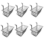 Pc Black 12X6X6 Slatwall Gridwall Pegboard Narrow Deep Basket Display Rack. Fixed Price $98.99.