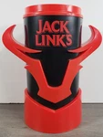 Jack Links Beef Jerky Counter Display Red Black Bull Horns Whirley 11" X 10". Fixed Price $17.99.