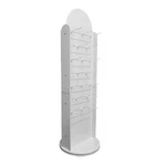2-SIDED Pegwall Spin Floor Rack Display Wood Merchandiser 32 Hooks 18X18X66". Fixed Price $185.56.