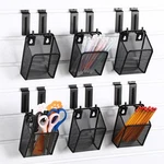 6 Pcs Slatwall Bins Pencil Holder With J Hooks Mount Metal .... Fixed Price $36.01.