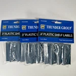 Lot Of 4-PACKS Shelf Labels Plastic Black PLSL003BK (total 12). Fixed Price $6.98.