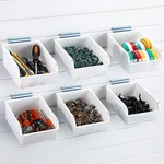 6 Pack Slatwall Bins With Hooks Set, Organizer Containers Mount.... Fixed Price $45.25.