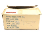 Palay Display 800-446-6106 Slatwall Shelf Brackets Chrome Pack Of 30 New. Fixed Price $74.99.