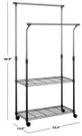 Safavieh Wire Double Rod Clothes Rack, Reduced Price 2172707523 HAC1019A. Fixed Price $85.00.