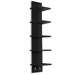 Sorbus 5 Tier Wall Shelf Unit With Hooks, Mounted Column Utility Shelving. Fixed Price $50.99.