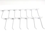 Lot Of 13 12" White Long Slatwall Display Peg Hooks Polished Chrome. Fixed Price $19.99.