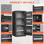 8.0 Cub Extra Large Safe Box, 3 Door Home With Adjustable Shelf & Drop Slot. Fixed Price $309.99.