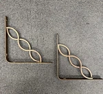 Lot Of 2 / Rubbermaid Shelf Bracket Celtic Scroll Bronze 8. Fixed Price $20.00.