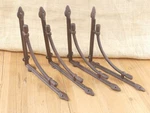 4 Large Shelf Brackets Corbels Wall Cast Iron Rustic Farmhouse 10" X !!. Fixed Price $52.99.