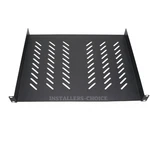Universal Rack Tray Mount 19" 1U Shelf, 14" (350MM) Deep, No Lip, Black Lot. Fixed Price $182.85.
