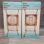 2X Plate Hangers Brass 10"-14" Wire Display Easel Tripar 23-1310. Fixed Price $10.99.