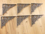 Cast Iron Shelf Brackets New Old Style Rustic 7.75" X 6.25" Corbels Book Wall. Fixed Price $47.49.