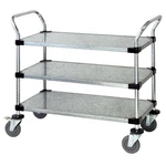 Quantum WRSC-1848SS-3S Stainless Steel Wire & Solid 3-SHELF Utility Cart 48.... Fixed Price $1403.16.