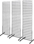 Black 2' X 6' Gridwall Panel Tower With T-legs Floorstanding Display Kit 3 Pack. Fixed Price $142.84.