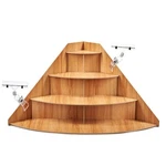 4-TIER Retail Wooden Display Riser Farmers Market Craft Fair Rack -.... Fixed Price $35.99.