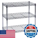 Muscle Rack WS181018-C Steel Adjustable Wire Shelving 3 Shelves Chrome. Fixed Price $47.50.