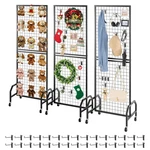 3 Pack Wire Grid Wall Panels With Wheels & Hooks For Craft Display Storage. Fixed Price $165.99.