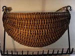 Nwt Hanging Wicker Wall Basket For Storage With Attached Metal Rack Crafty Hands. Fixed Price $32.99.