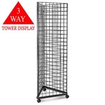 Black Triangle Wire Gridwall Panel Display Rack With Casters. Fixed Price $175.03.