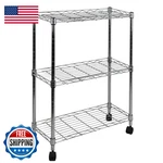 Oceanstar 3-TIER Shelving All-purpose Utility Cart Chrome AUS1477. Fixed Price $63.64.