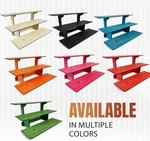 Torched 3-TIER Straight Retail Table Display Stand Step Rack. Fixed Price $23.99.