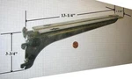 Kason #5611 Center Shelf Bracket, 14", Steel, Bright Zinc Finish, Wedge Fit. Fixed Price $9.95.