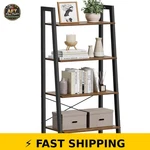 Vasagle 4-TIER Ladder Shelf, Rustic Brown And Ink Black, Home Office Storage. Fixed Price $73.99.